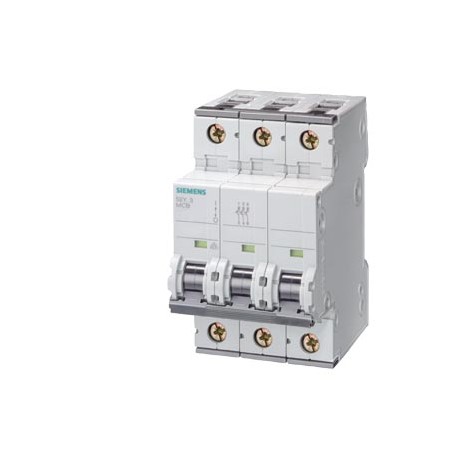 Siemens 5SY7301-7 Miniature circuit breaker 400 V 15kA, 3-pole, C, 1A, D 70 mm