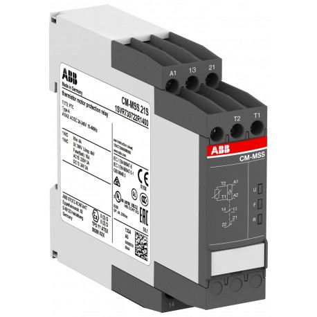 Abb 1SVR730722R1400 CM-MSS.21S Therm. motor protec. relay 1n/o+1n/c, 24-240VAC/DC