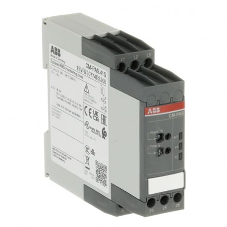 Abb 1SVR730774R1300 CM-PAS.31S Three-phase monitoring relay 2c/o, 0,0.1-30s, L1-L2-L3 3x160-300VAC
