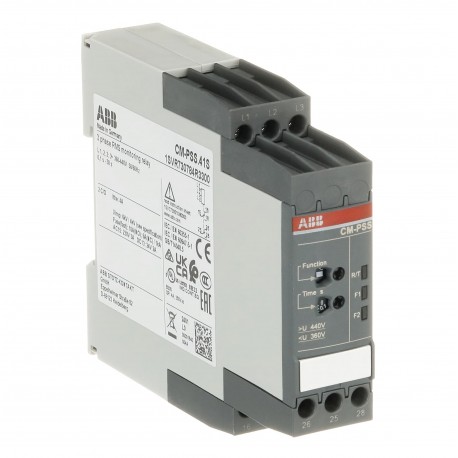 Abb 1SVR730784R2300 CM-PSS.31S Three-phase monitoring relay 2c/o, 0,0.1-30s, L1-L2-L3 3x380VAC