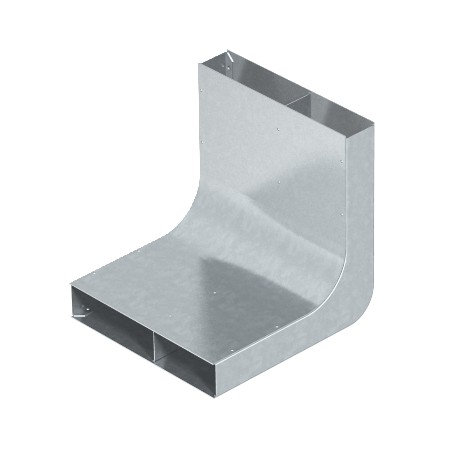 Obo-bettermann KV2 19048 OBO BETTERMANN Vertical bend 2 compartments for EÜK, Strip-galvanised, DIN EN 10147, Steel..