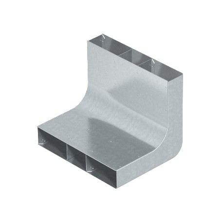 Obo-bettermann KV3 25048 OBO BETTERMANN Vertical bend 3 compartments for EÜK, Strip-galvanised, DIN EN 10147, Steel..
