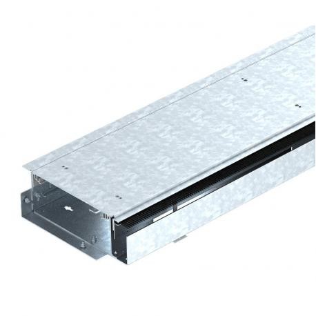 Obo-bettermann OKB U 25085 BLON OBO BETTERMANN Flushfloor trunking unit with brush bar, 2000x250x93, Steel, St