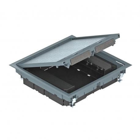 Obo-bettermann GES9 55U V 7011 OBO BETTERMANN Service outlet for duct mounting, Iron grey, 7011, Polyamide, PA