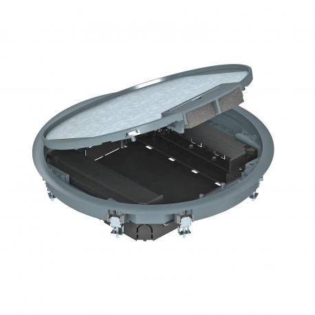 Obo-bettermann GESR9 55U V 7011 OBO BETTERMANN Service outlet for duct mounting, Iron grey, 7011, Polyamide, PA