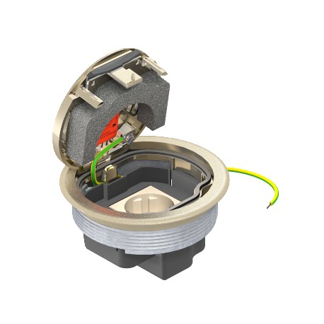 Obo-bettermann GESRN2 USB OBO BETTERMANN Service outlet with prot. frame, Ni-plated, Nickel-plated, Die-cast zinc, ..