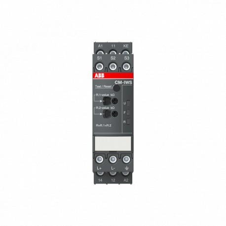 Abb 1SVR740660R0100 CM-IWS.1P Insulation monitoring relay 1c/o, 1-100kOhm, 24-240VAC/DC