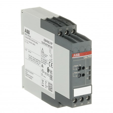 Abb 1SVR740774R1300 CM-PAS.31P Three-phase monitoring relay 2c/o, 0,0.1-30s, L1-L2-L3 3x160-300VAC