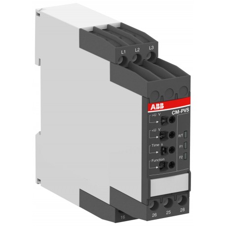 Abb 1SVR740794R1300 CM-PVS.31P Three-phase monitoring relay 2c/o, 0,0.1-30s, L1-L2-L3 3x160-300VAC