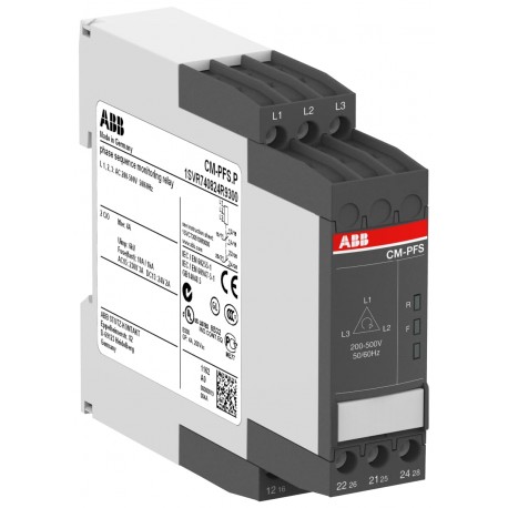 Abb 1SVR740824R9300 CM-PFS.P Three-phase monitoring relay 2c/o, L1-L2-L3 200-500VAC 50/60Hz