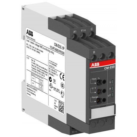 Abb 1SVR740830R0500 CM-ESS.MP Voltage monitoring relay 2c/o, B-C 3-600VRMS, 24-240VAC/DC