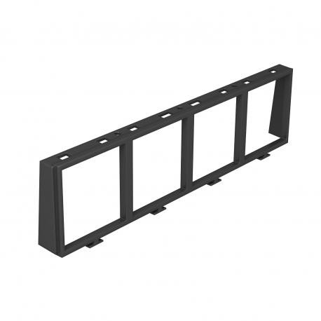 Obo-bettermann MT45V 4 OBO BETTERMANN Installation frame for 4 x 1 Modul 45, Graphite black, 9011, Polyamide, PA