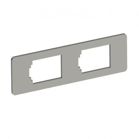 Obo-bettermann MPMT45 2B OBO BETTERMANN Mounting plate with 2x hole pattern Type B, 77x24x1,5, Stainless steel, gra..