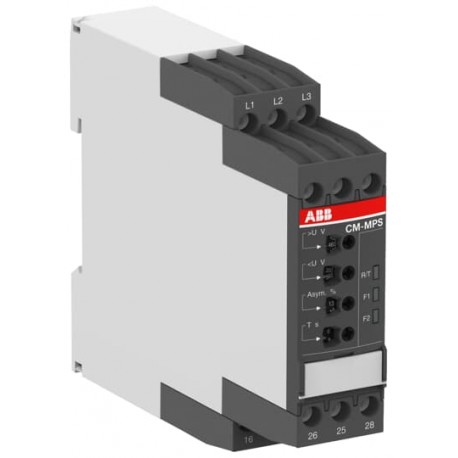 Abb 1SVR740885R3300 CM-MPS.21P Three-phase monitoring relay 2c/o, 0,0.1-30s, L1-L2-L3-N 3x180-280VAC