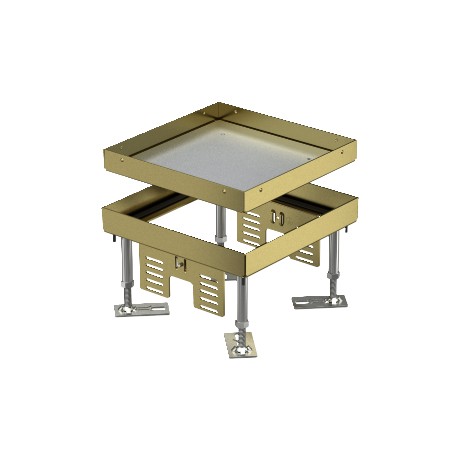 Obo-bettermann RKN2 4 MS 25 OBO BETTERMANN Square cassette blank, 200x200mm, Brass, CuZn