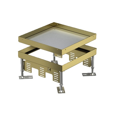 Obo-bettermann RKN2 9 MS 25 OBO BETTERMANN Square cassette blank, 243x243mm, Brass, CuZn