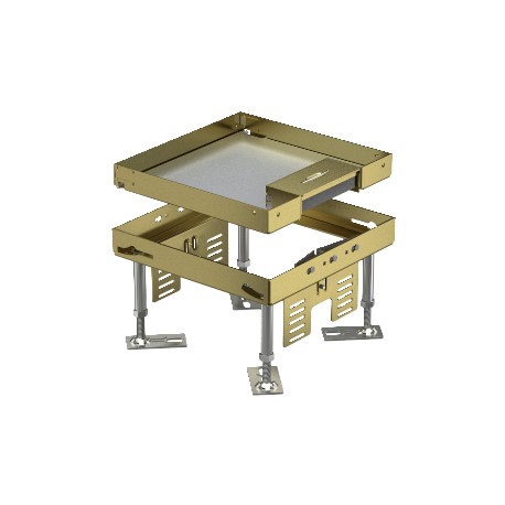 Obo-bettermann RKSN2 4 MS 25 OBO BETTERMANN Square cassette with cord outlet, 200x200mm, Brass, CuZn