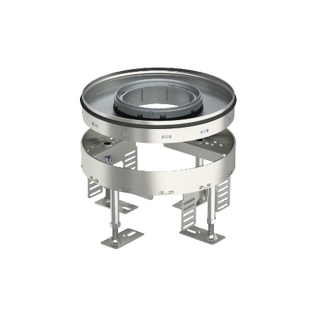 Obo-bettermann RKFR2 4 V25 OBO BETTERMANN Round cassette for tube, ø 215mm, Stainless steel, grade 304, VA, 1.4301