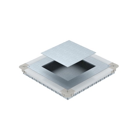 Obo-bettermann UGD55 350-3 9R OBO BETTERMANN Underfloor box empty for GES9/55UV, 467x467x55, Strip-galvanised, DIN ..