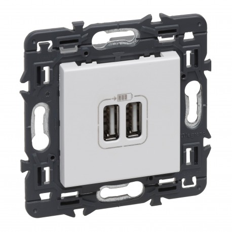 LEGRAND 741231 741231 LEGRAND VN-BASE 2XUSB TIPA 2.4 A WHITE