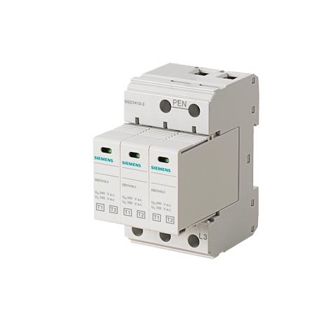 SIEMENS 5SD7413-2 5SD7413-2 SIEMENS lightning arrester type 1/type 2, Un 240/400 V, Uc 335 V AC, protective modules, plug-in, ..