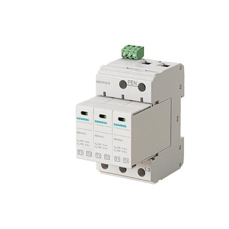 SIEMENS 5SD7413-3 5SD7413-3 SIEMENS lightning arrester type 1/type 2, Un 240/400 V, Uc 335 V AC, protective modules, plug-in, ..