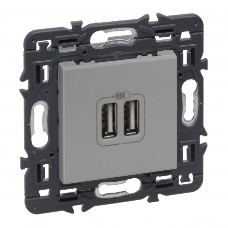 LEGRAND 741331 741331 LEGRAND VN-BASE 2XUSB TIPA 2,4 TO ALUM