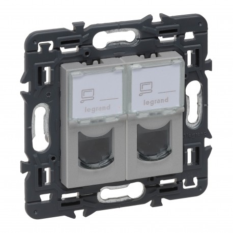 LEGRAND 741376 741376 LEGRAND VN-BASE 2XRJ45 UTP CAT.6 ALUM