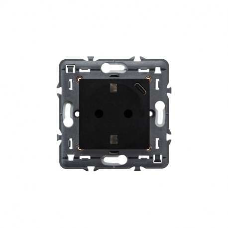 Legrand 741434 VN-2P+T+USB TYPE-C DARK