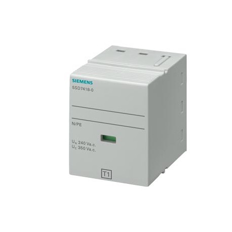 SIEMENS 5SD7418-0 5SD7418-0 SIEMENS plug connector type 1 N-PE requirement class B, Uc 350 V 1-pole for 5SD744... combination ..