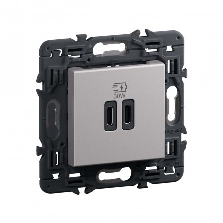 Legrand 741940 VN-CHARGER USB C+C PD 30W ALU