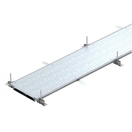 Obo-bettermann OKA-W3004030 OBO BETTERMANN Flushfloor trunking unit blank, 2400x300x40, Strip-galvanised, DIN EN 10..
