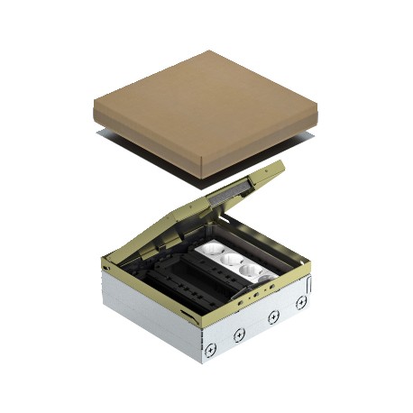 Obo-bettermann UDHOME9 2M MT V OBO BETTERMANN Service outlet, complete with protective contact socket, Brass, CuZn