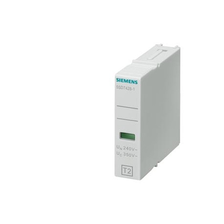 SIEMENS 5SD7428-1 5SD7428-1 SIEMENS plug connector type 2 L-N requirement class C, Uc 350 V 1-pole, narrow design for surge ar..