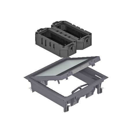 Obo-bettermann GES4-2 KU 7011 OBO BETTERMANN Set portamec., For universal mounting, gray iron, 7011, Polyamide, PA