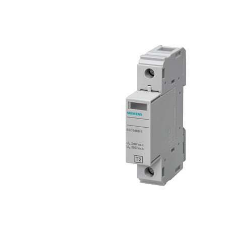 SIEMENS 5SD7461-0 5SD7461-0 SIEMENS surge arrester type, 2, requirement class C, Uc 350 V, protective modules, plug-in, 1-pole..