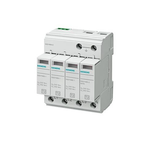 SIEMENS 5SD7464-0 5SD7464-0 SIEMENS surge arrester type, 2, requirement class C, Uc 350 V, protective modules, plug-in, 4-pole..