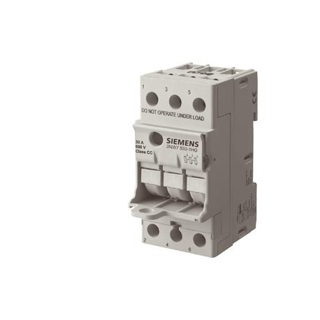 Siemens 3NW7533-1HG SENTRON, fuse holder, Class CC, 3-pole, In: 30 A, Un AC: 600 V, compact version, respect..
