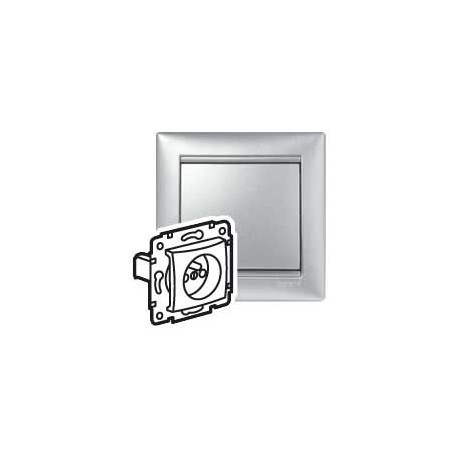 Legrand 770197 OV-BASE-FR 2P+T 16A TORN ALUM