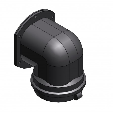 Thomas-and-betts SGO-56 THOMAS AND BETTS FITTING PA6 NW56 FLANGE 90D GRY