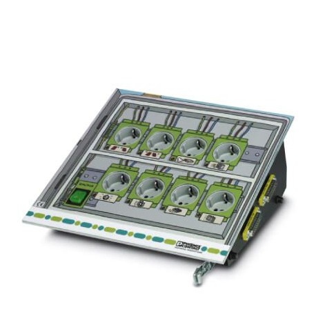 Phoenix contact EDU PLC POW 8 Power Board for the Nanoline Trainer. Eight switchable sockets are int..