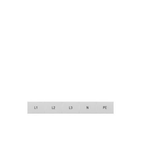 Siemens 8WH8120-7AA15 Labeling plate, front, with L1, L2, L3, PE, N, vertical, Terminal width: 16.2 mm, H: 1..