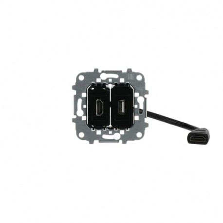 Niessen 2CLA815579A1001 Toma HDMI c/latiguillo + USB con borna