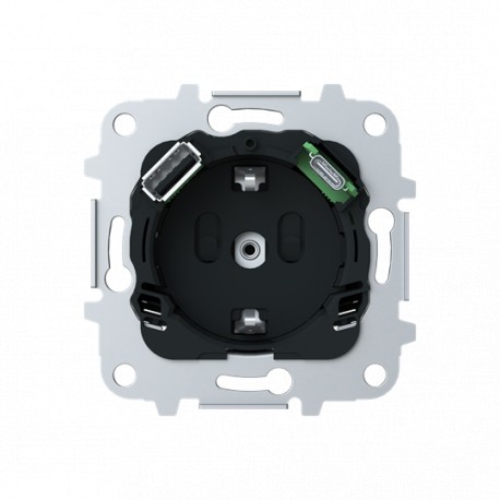 Niessen 2CLA818840A1001 Base enchufe Schuko + cargador USB A+C