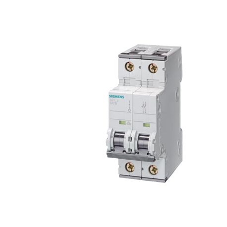 Siemens 5SY8215-7 Miniature circuit breaker 400 V D 70 mm 25 kA according to EN 60947-2, 2P, C1.6