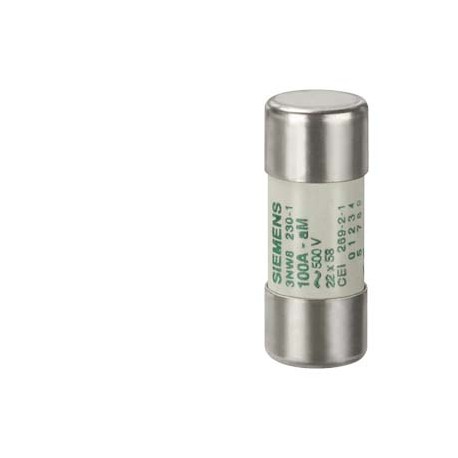 Siemens 3NW8217-1 SENTRON, cylindrical fuse link, 22x58 mm, 40 A, aM, Un AC: 690 V