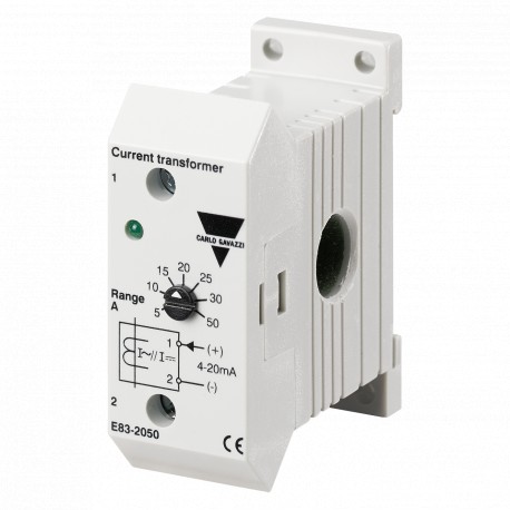 Carlo-gavazzi E83-2050 CARLO GAVAZZI Selected parameters PRIMARY CURRENT VALUE 5 to 50 A SECONDARY CURRENT / OUTPUT SIGNAL..