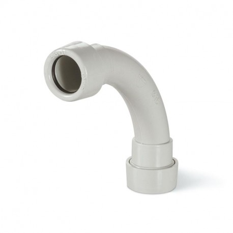 Scame 864.240 BEND WITH TWO COUPLINGS D.40 GREY IP65
