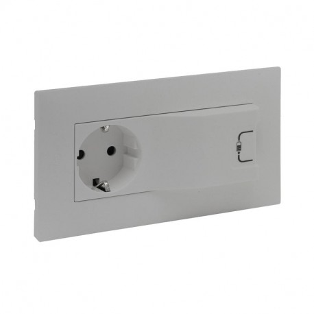 Legrand 864323 NS-BASE 2P+T+USB A 1A/5V ALUM