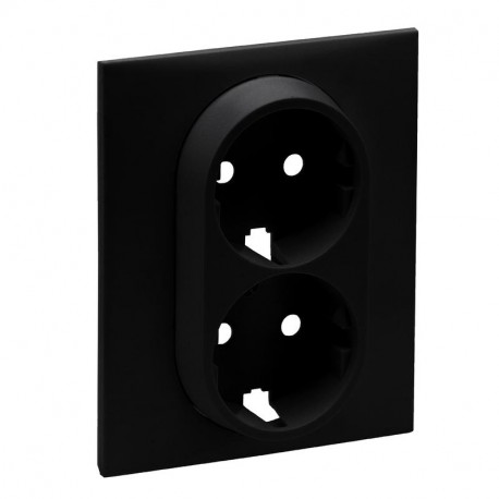 Legrand 864522 NS-FRONTAL BASE 2X2P+T NEGR